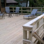 Pressure treated deck Top view