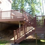 Trex deck New stairs with Trex decking and railings.